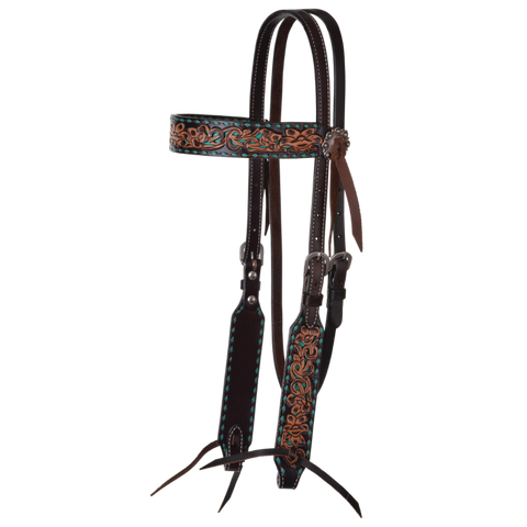Circle Y INLAY AND BUCKSTITCH BROWBAND HEADSTALL #X0224-4001